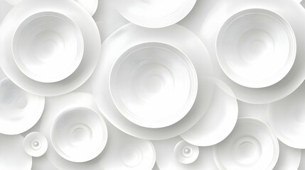 Poster - White circles abstract background texture