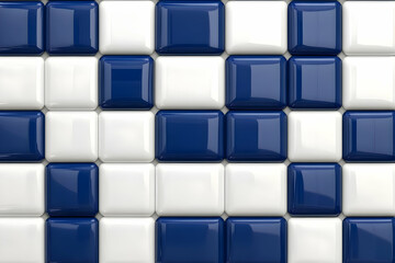 Wall Mural - Glossy Blue and White 3D Block Background