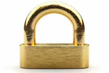 Poster - Golden padlock security safety
