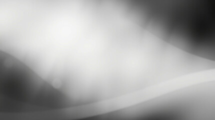 Poster - Subtle grayscale gradient with soft blurred lights and flowing curves