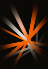 Wall Mural - this abstract image is composed of blurred lines of orange and white light, intersecting and overlap