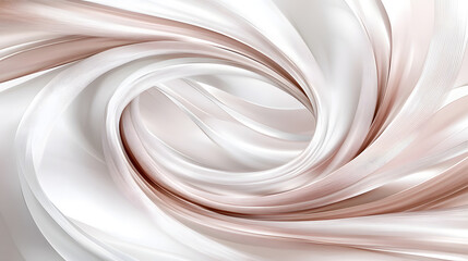 Poster - Abstract background featuring soft white and pink waves with floral elements creating a peaceful atmosphere