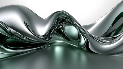 Poster - 3d image of a dynamic wave of liquid with tulip flowers in vibrant colors