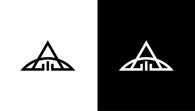 Monogram initial letter mark A logo icon design illustration template