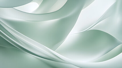 Poster - Close up of white and green abstract background with soft mint tones and organic shapes for design and decoration purposes