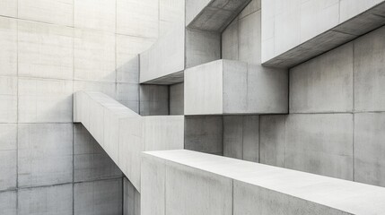 Fototapete - Concrete texture background with a minimalist design showcasing structural elements in a contemporary space. Generative AI