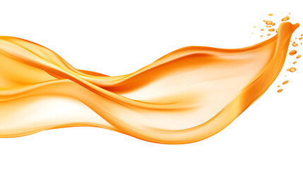 Poster - Liquid splash on a white background showcasing dynamic movement and fluidity in a visually striking composition