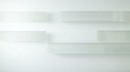 Poster - Soft white hues and geometric forms blend harmoniously, creating a sense of peace and modern elegance, perfect for presentations and posters.