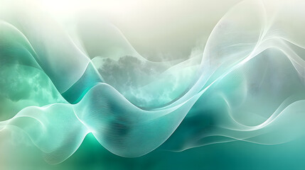 Poster - Abstract background featuring waves clouds and vibrant colors in a dynamic composition