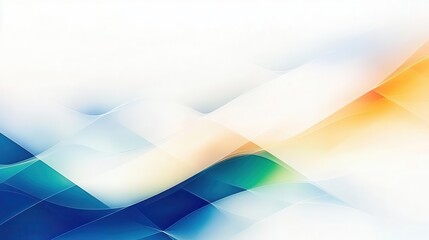 Poster - Dynamic blue shapes intertwine with bold orange lines, forming a futuristic abstract backdrop perfect for modern designs