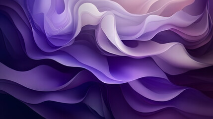 Poster - Abstract background with flowing liquid shapes in deep purple and contrasting colors