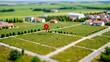 © JS Graphix - Land plot in aerial view. Identify registration symbol of vacant area for map. That property, real estate for business of home, house or residential i.e. development, sale, rent, buy or investment.