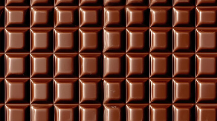 Wall Mural - seamless pattern Close up of a chocolate bar with squares of chocolate