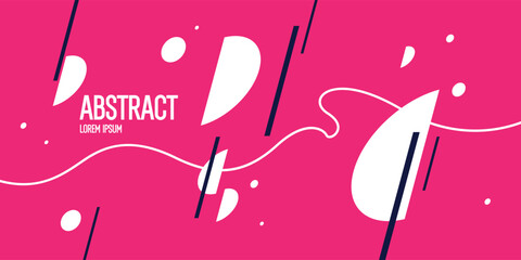 Poster - Abstract composition with dynamic and geometric shapes. Modern template for advertising, vector background for design.