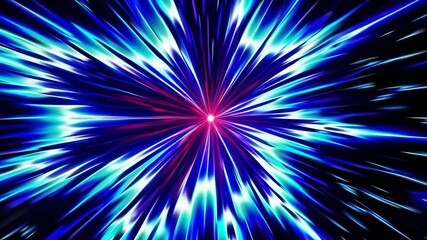 Poster - Golden light burst with red center on black background, cosmic explosion concept