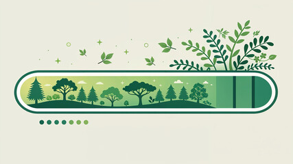 Poster - eco friendly natural loading bar . Generative AI