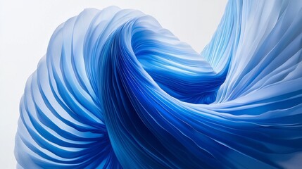 Poster - Dynamic Blue Abstract Flow Artistic Design Digital Art Modern Aesthetic Close-up Fluid Motion