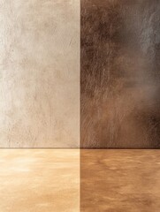 Poster - Comparison of clean and dusty furniture surfaces showcasing differences in cleanliness and shine. Generative AI