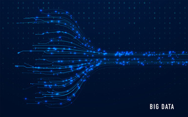 Poster - Abstract big data code representation. Modern high-tech data background. Graphic concept for your design