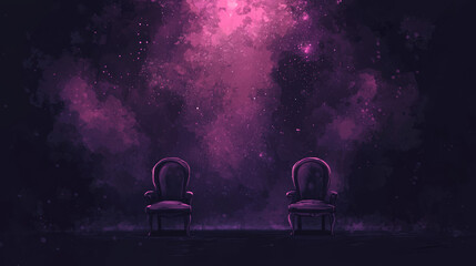 Wall Mural - A minimalist luxurious dark background 