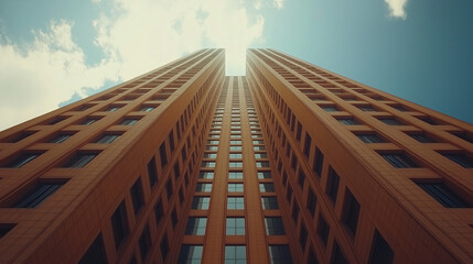 Poster - abstract minimalistic modern architectural structure with clean geometric lines. Generative AI . Generative AI