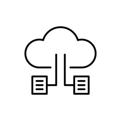 Poster - Data collection outline icons, minimalist vector illustration ,simple transparent graphic element .Isolated on white background