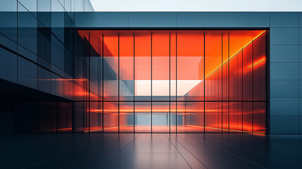 Poster - abstract minimalistic modern architectural structure with clean geometric lines. Generative AI . Generative AI