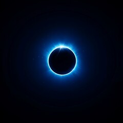 Poster - Abstract Celestial Event in Dark Space with Ring of Light Surrounding Circular Body