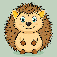 cute hedgehog vector