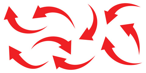 Poster - set of curve arrows. Sharp curved arrow icon. Black rounded arrow. Direction pointer pointing up. arrow icon for your web site design, logo, app, UI. EPS 10