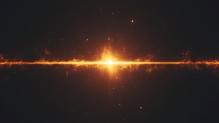 Wall Mural - brilliant celestial horizon radiating light and energy deep space abstract starfield concept
