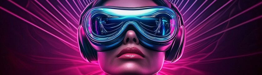 Poster - hallucinogenic VR realm, pulsating organic structures, infinite neon reflections, multi-dimensional corridors, cosmic patterns, dreamy atmosphere, neon-lit pathways, kaleidoscopic illusions, sci-fi