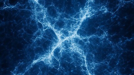Poster - celestial network of cosmic filaments in deep blue space universe connectedness visual expression
