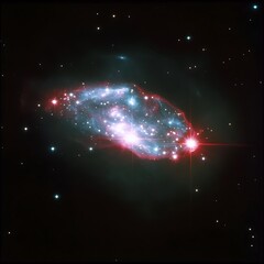 Poster - Celestial Tapestry Star Cluster Nebula in Cosmic Ballet of Light and Stellar Genesis Astrophotography