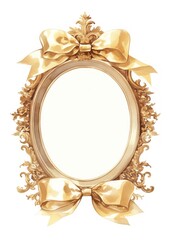 Coquette blank mirrow gold style oval.