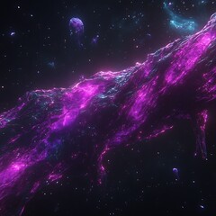 Poster - Cosmic Brilliance Majestic Nebula with Vibrant Hues Displaying Stunning Celestial Beauty and Wonder