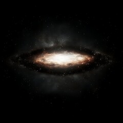 Poster - Deep Space Galaxy Formation with Luminous Core Nebula and Interstellar Dust Cloud Astronomical Event