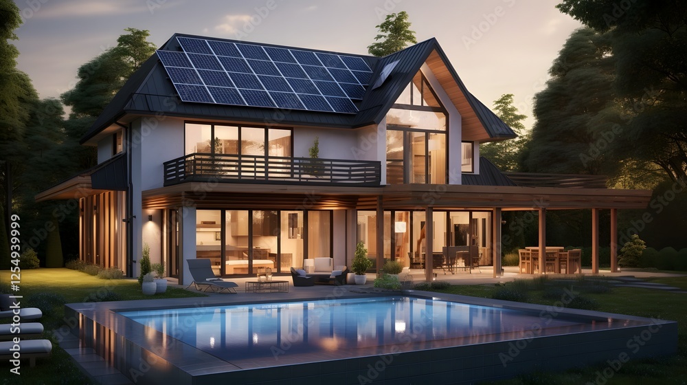 Luxury contemporary home with integrated smart energy management system ...