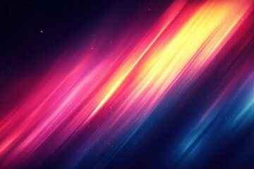 Poster - Colorful abstract design featuring vibrant streaks of light across a dark background