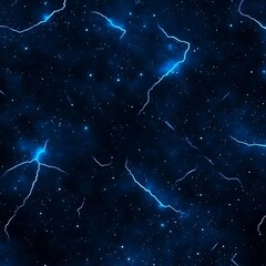 Poster - Electric Galaxy Cosmos Burst of Lightning Celestial Sky Stars Energy Field Light Power Universe