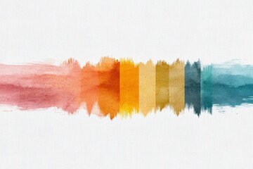Poster - Vibrant Abstract Waveform Illustration with Colorful Brushstrokes Representing Sound and Music Frequency Visuals