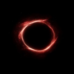 Poster - enigmatic glowing ring against the void of space a captivating visual depiction of cosmic wonder