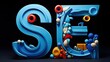 © PikePicture - compoition blue letter s