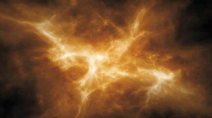 Poster - ethereal blaze cosmic energy celestial light abstract nebula background dynamic force plasma univers