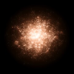 Poster - Ethereal Burst of Light in the Night Sky Twinkling Star Cluster Abstract Cosmic Radiance Illustration