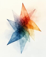 Poster - Abstract watercolor shapes with soft color gradients showcasing organic forms and layered textures in artistic composition