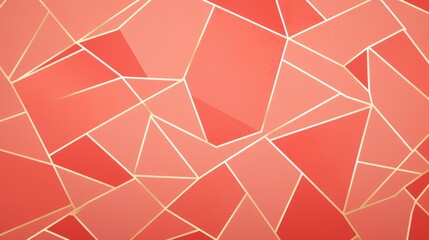 Wall Mural - stylish coral and gold background