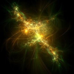 Poster - Ethereal Filament of Light and Energy Swirling Through the Cosmic Void of Space and Time Spectrum