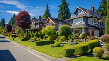 Canvas Print - homes neighborhood houses residential