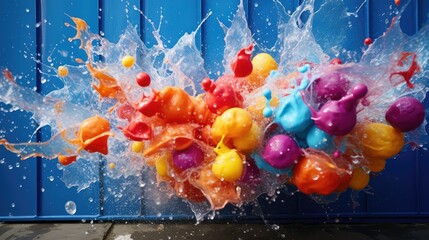 Canvas Print - splash water balloons